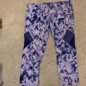 Marbled purple mesh 7/8 Legging